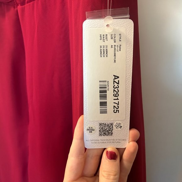 Burgundy Azazie Rylee Bridesmaid Dress (Never Worn) - Picture 4 of 4